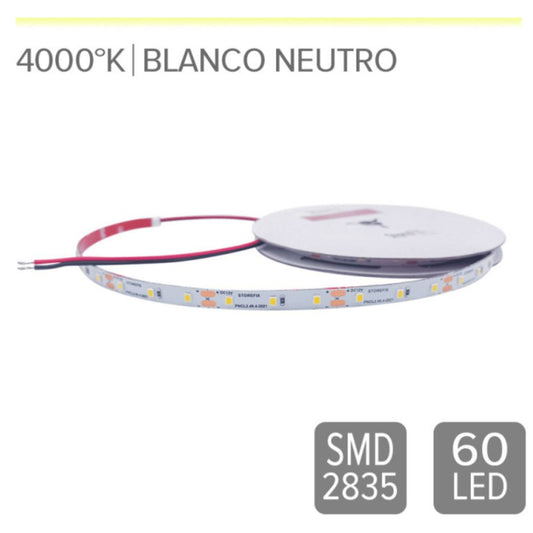 Cinta led 4.8w 12V SMD 60L luz neutra