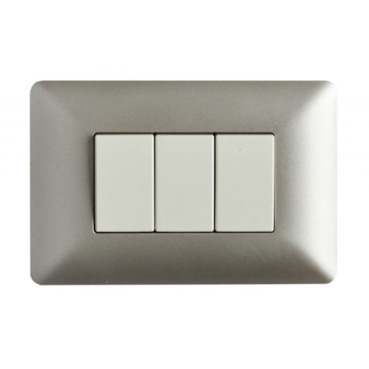 Interruptor triple 9/32 champagne certificado