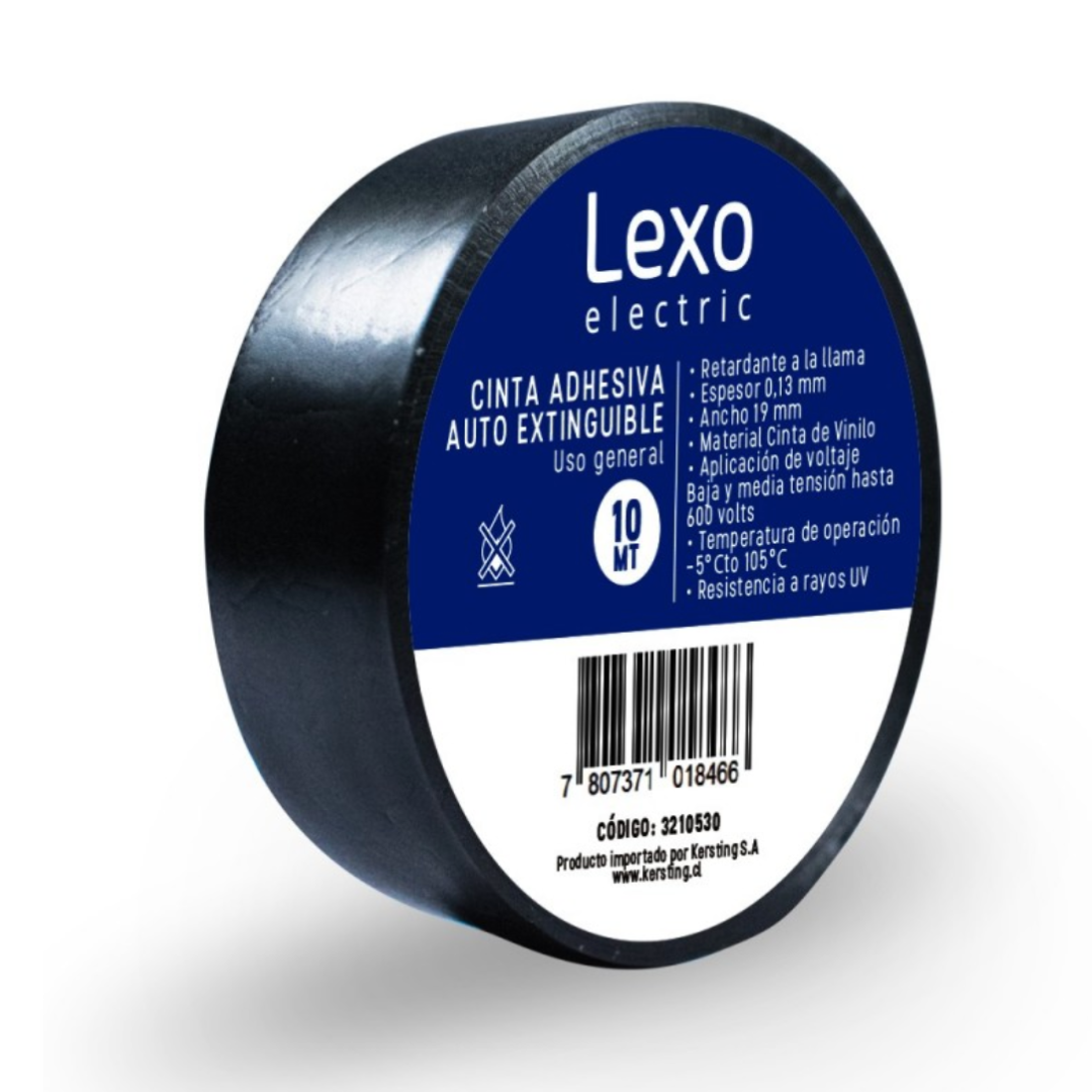 Cinta aislante 19mm 10mts negra