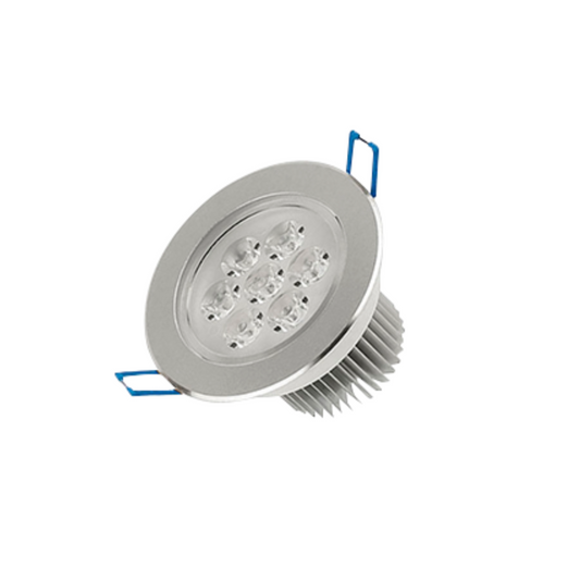 Aplique embutido bisel aluminio 7w luz fría