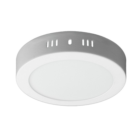 Foco sobrepuesto  redondo 18w luz cálida