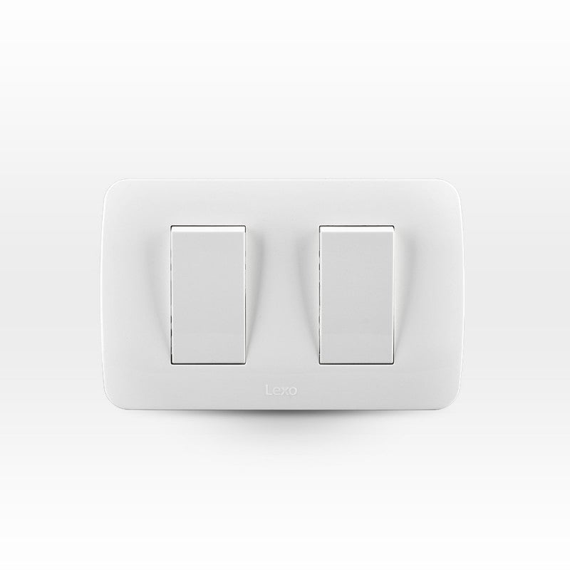 Interruptor doble 9/15 10A color blanco certificado