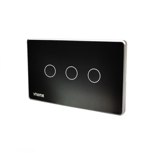 Interruptor Wifi RF Live LN Black Touch 3 Canales Alexa Google