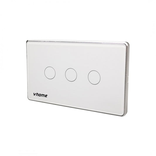 Interruptor Wifi RF Vector LN Touch 3 Canales Compatible Con Google Home y Alexa